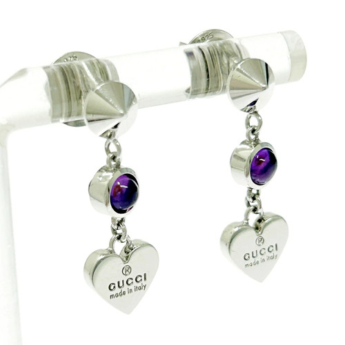 Gucci orecchini argento cuore - orecchini,